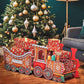 Santa Gift Train Christmas Cardboard Gift Box Present Holder Home Decoration