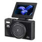 Digital Camera for Photography with 180-degree Flip Screen