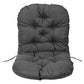 Solid Twill Swivel Rocker Chair Cushion High Back Water Resistant Pad-Grey