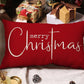 Merry Christmas Throw Pillowcase Rectangle Lumbar Winter Holiday Cushion Cover