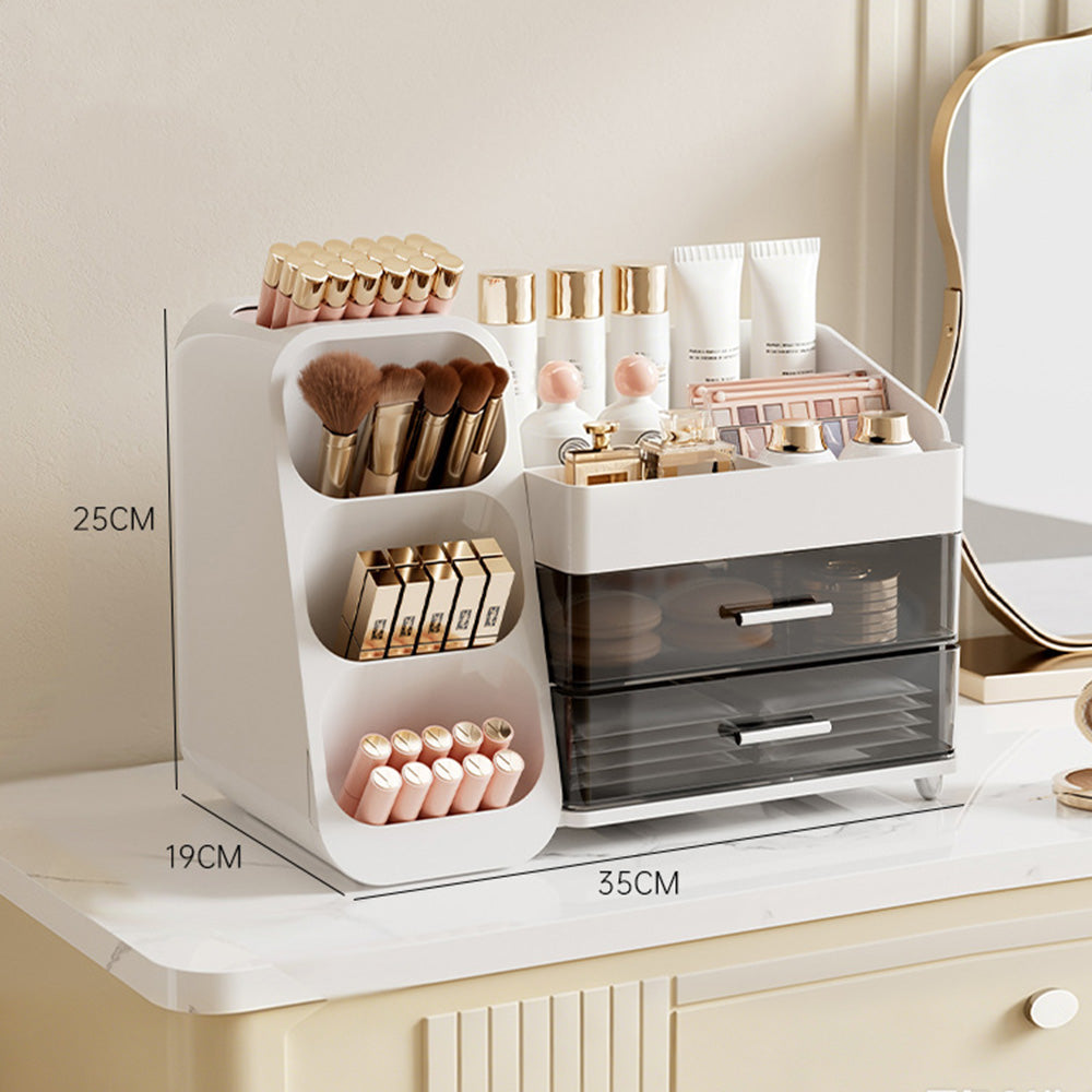 Cosmetic Organizer with Drawers Large Makeup Storage for Dresser Table Top