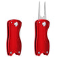 2PCS Golf Divot Repair Tool Putt Alignment Ball Marker Pop-up Fork Tine