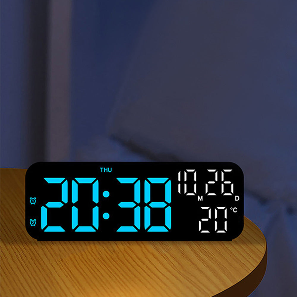 LED Digital Clock with Temperature Humidity Display for Bedroom