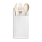 50 Pcs Disposable Linen-Feel Dinner Napkins with Bulit-in Flatware Pocket