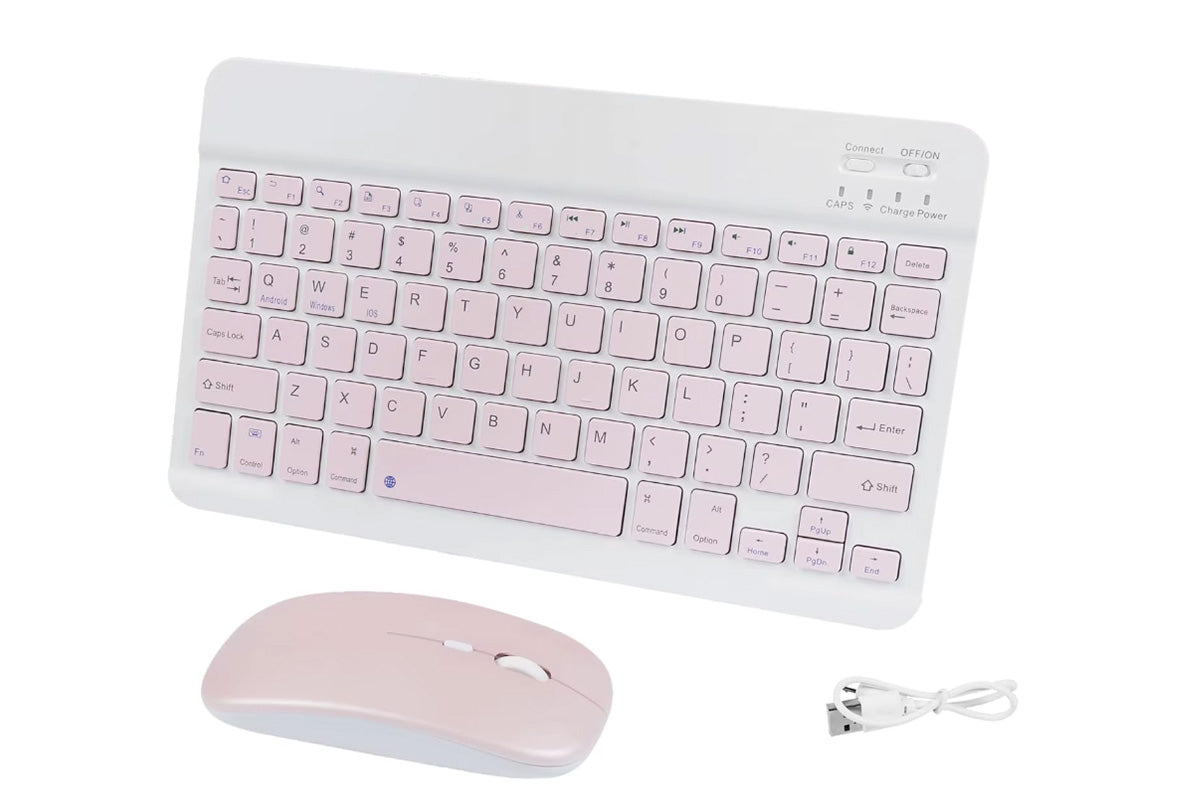 Ultra Slim Portable Wireless Bluetooth Keyboard Mouse Combo for Tablet Laptop