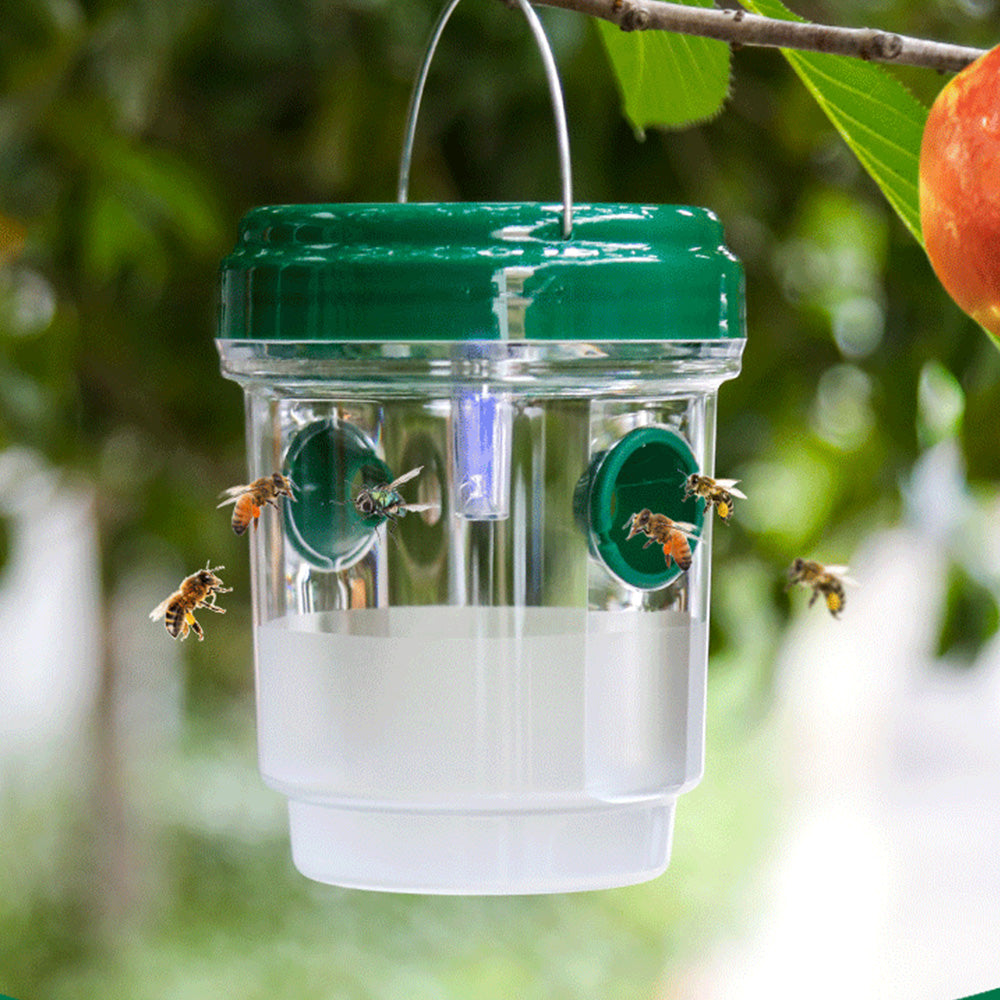 2Pcs Solar Powered Wasp Traps for Bees Hornets Outdoor Hanging Garden Protection