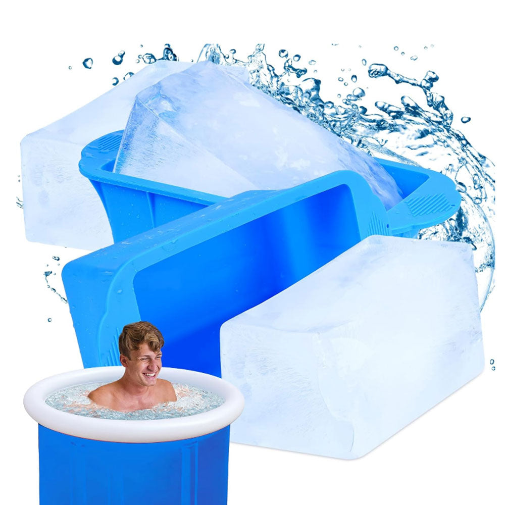 4Pcs Ice Bath Ice Block Mold Extra Large Silicone Ice Box Large Ice Grid Mould