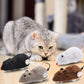 4Pcs Clockwork Plush Mouse Cat Dog Playing Toy