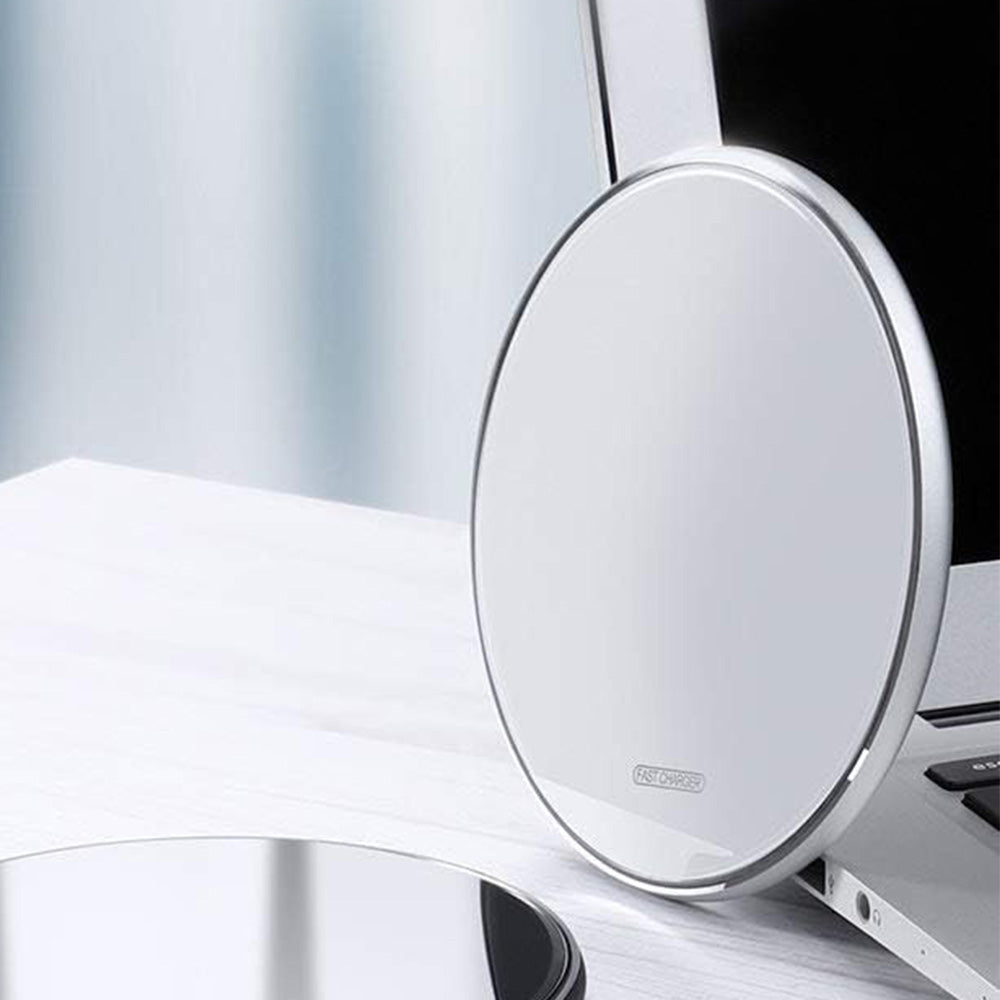 Fast Wireless Charger Pad with Mirror Surface for Phone