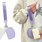 2-In-1 Dual-Pouch Wristlet Zipper Pouch Set Wallet Coin Purse Card Holder