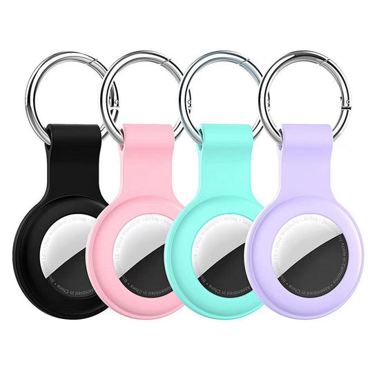 For AirTag Holder AirTag Case with Keychain Silicone Air Tag Cover 4PCS