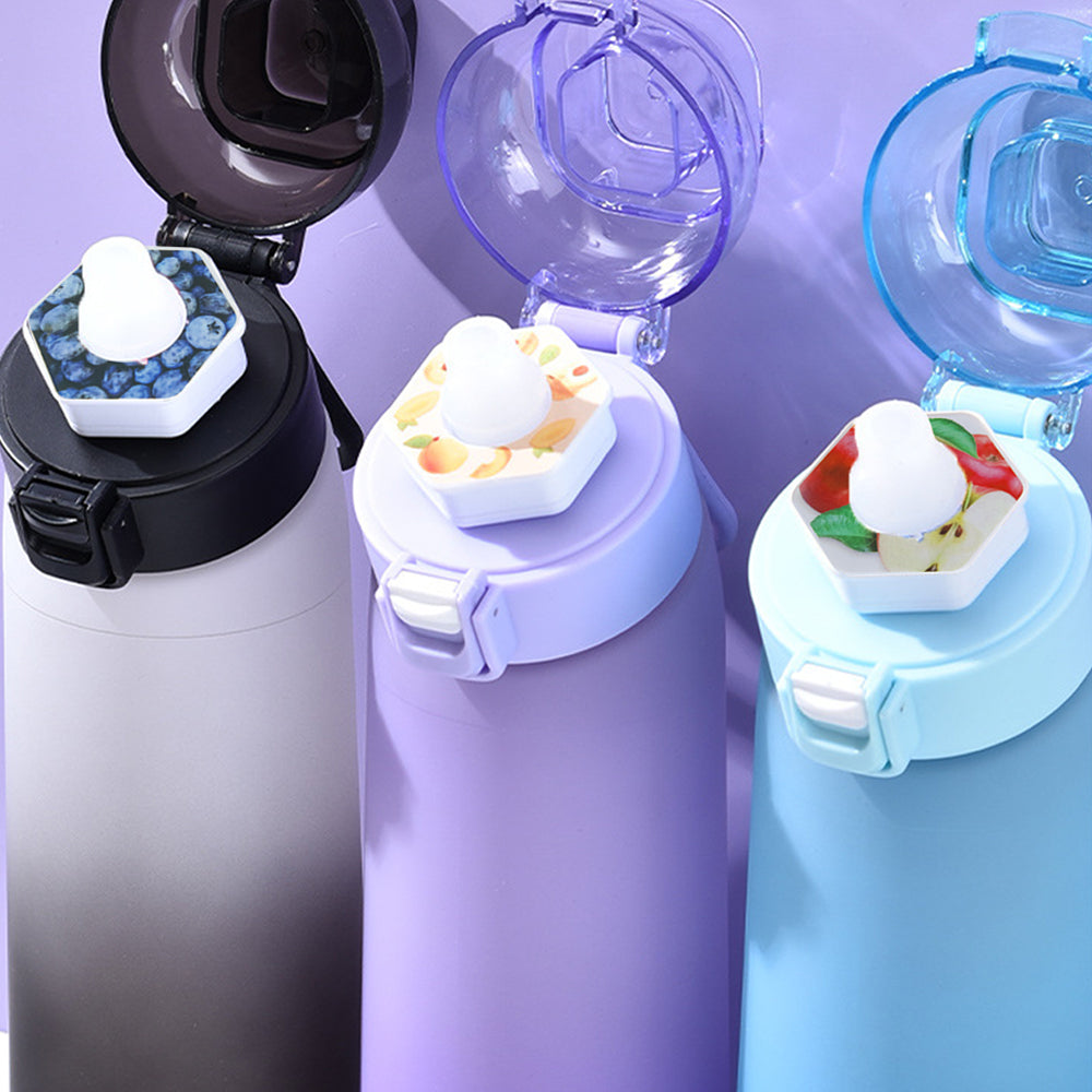 700ML Scent Water Bottle Leak Proof Sport Water Cup with 7 Fragrance Rings