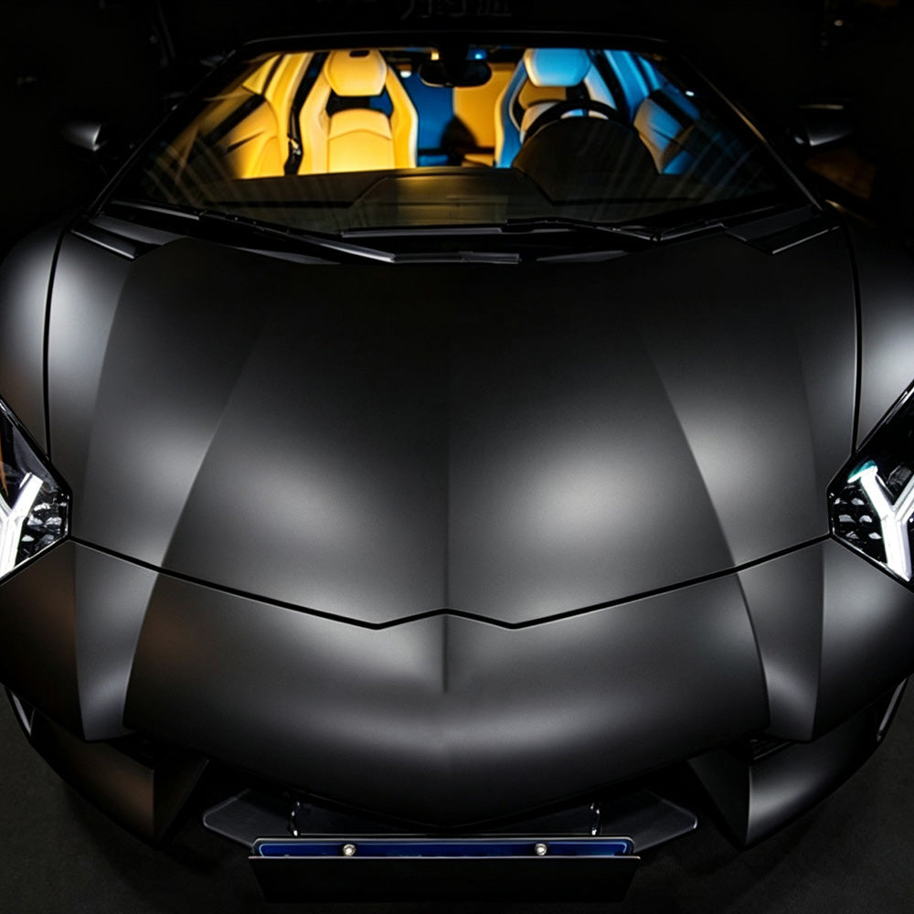 2X Self Adhesive Black PVC Car Color Change Vinyl Wrap Film Sticker-Style 2