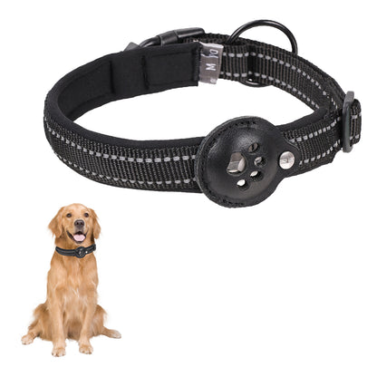 AirTag Dog Collar Reflective Pet Collar with Airtag Holder