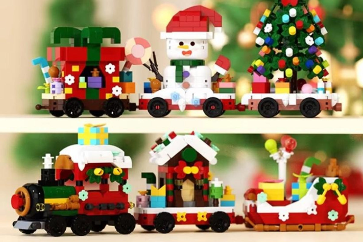 Christmas Building Blocks Set Xmas Building Figures DIY Stocking Stuffers