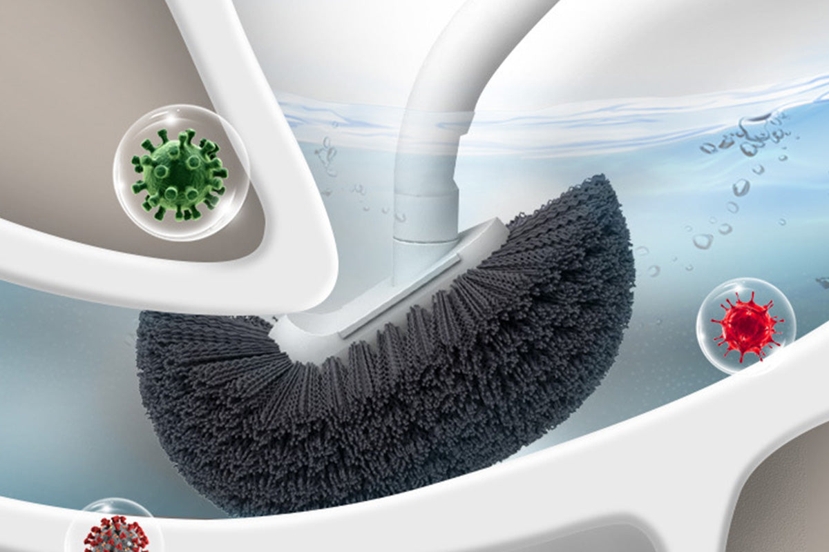 2pcs Toilet Brush with Drip Base Toilet Bowl Brush with Built-in Tweezer Toilet Cleaner Set