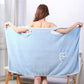 135x80CM Coral Fleece Bath Towel Wearable Wrap Absorb Bathrobe With Pocket