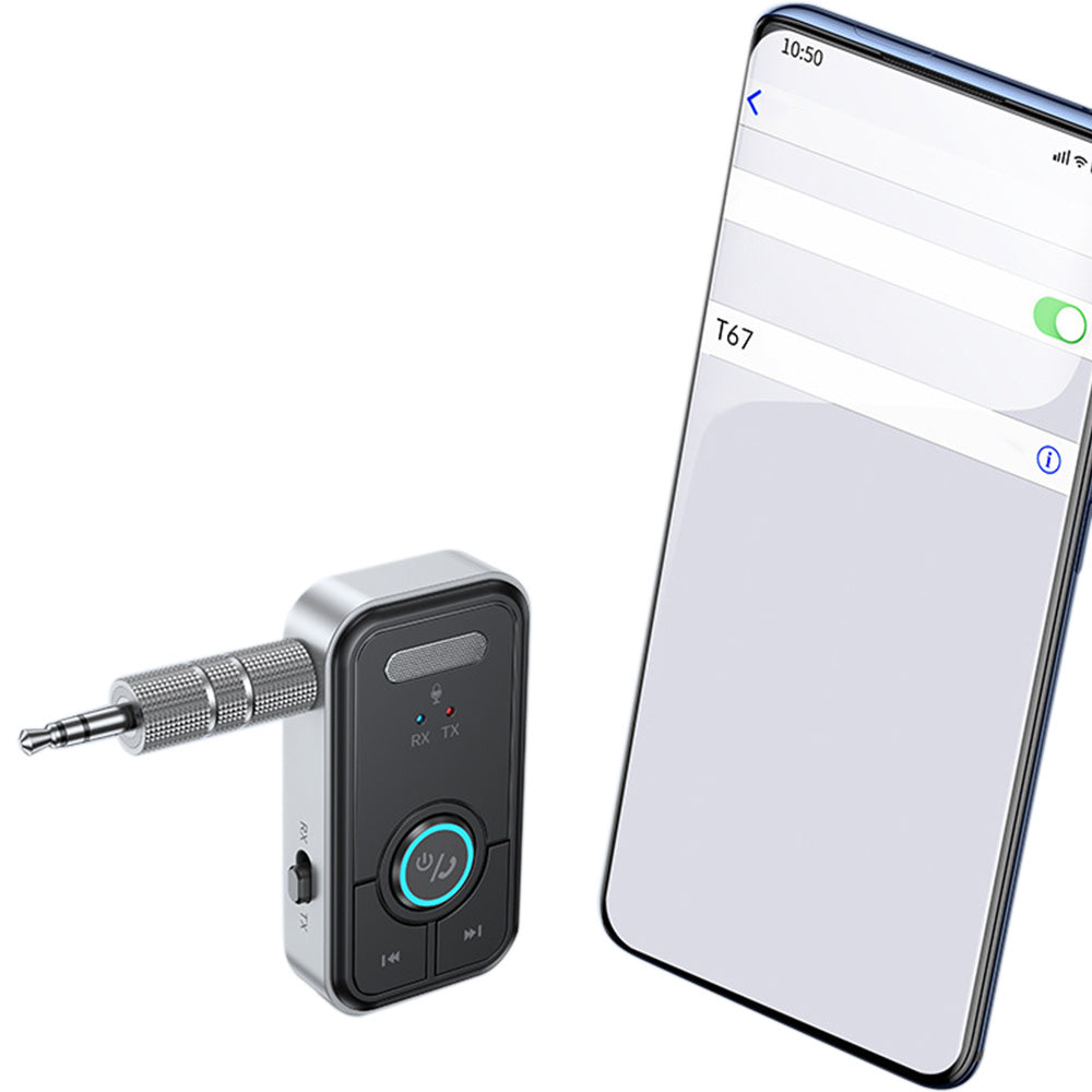 Bluetooth 5.3 AUX Car Adapter Hands-Free Calling