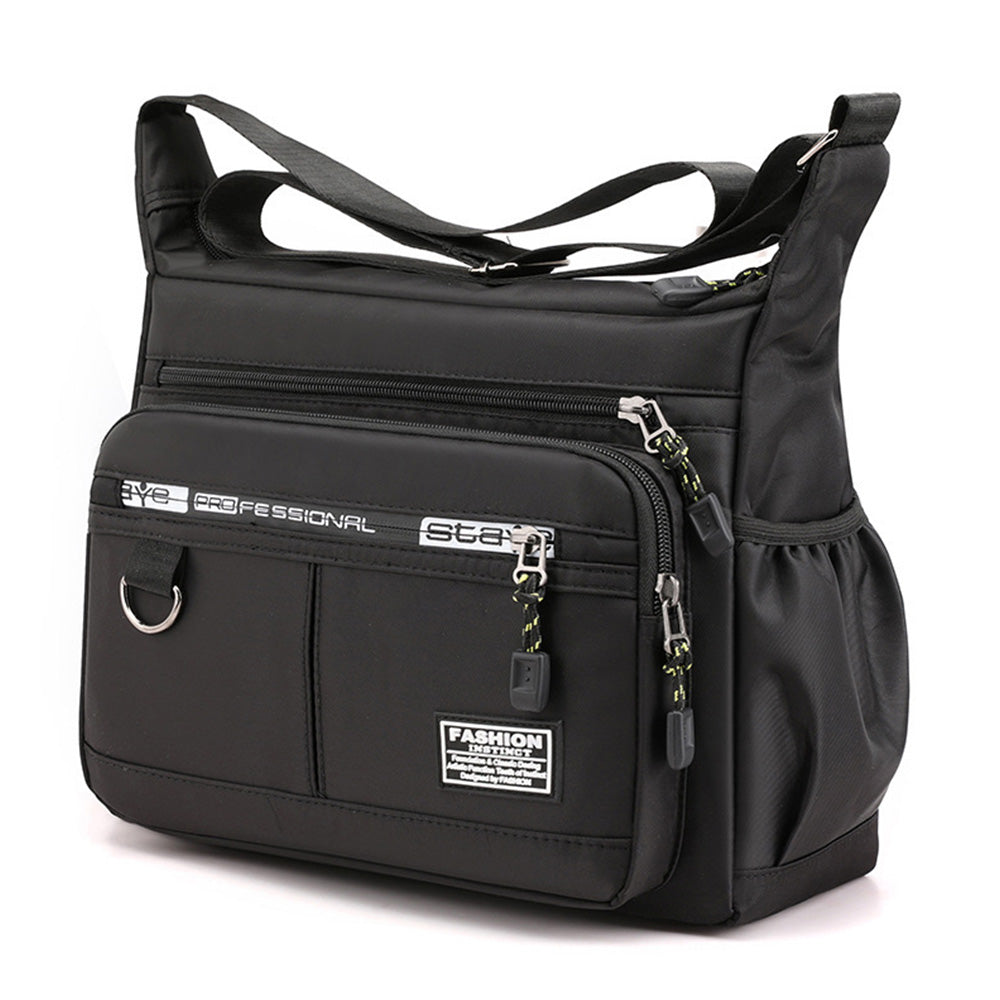 Multi-Pocket Men's Crossbody Shoulder Bag for Outdoor Travel and Commuting