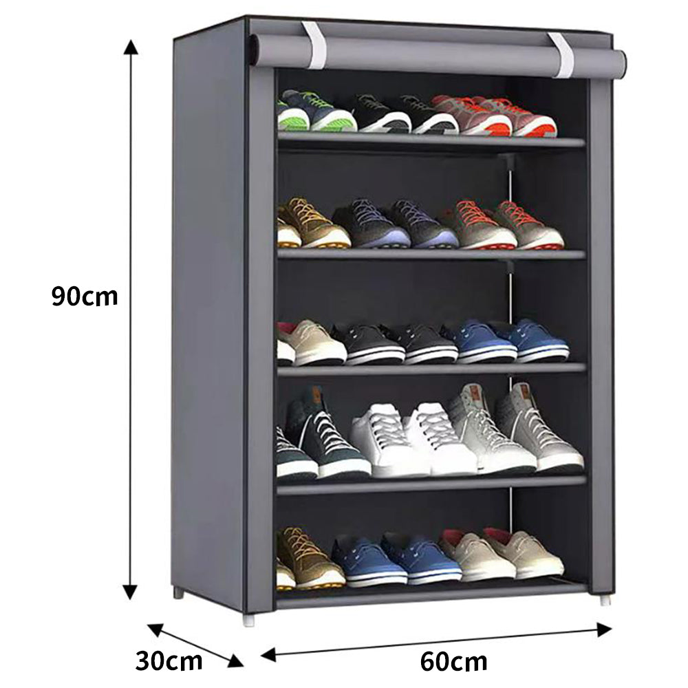 6-Layer Portable Shoe Storage Rack Cabinet