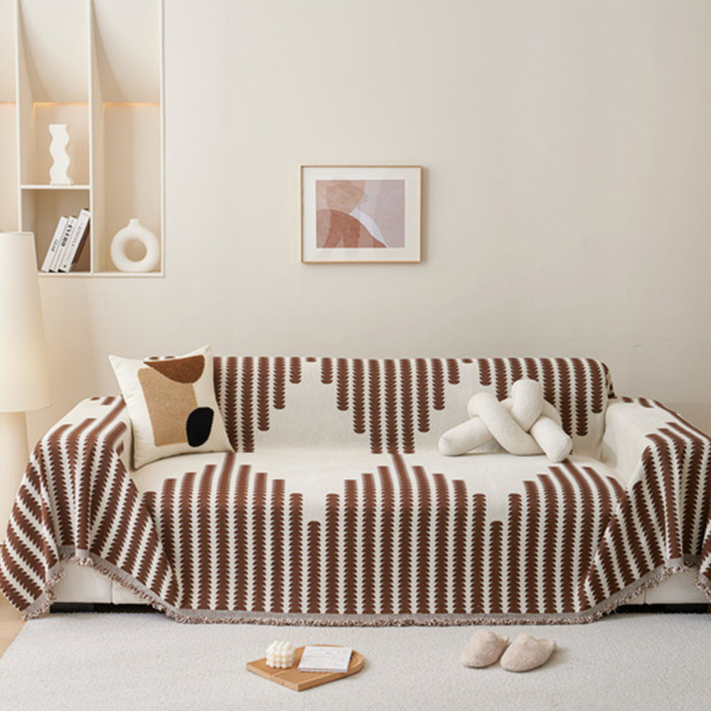 Reversible Double-Sided Minimalist Chenille Sofa Cover