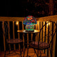 Bohemian Resin Painting Glass Mushroom Table Lamps
