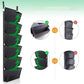 2Pcs 6-Pocket Vertical Wall Hanging Planting Bag for Home Garden