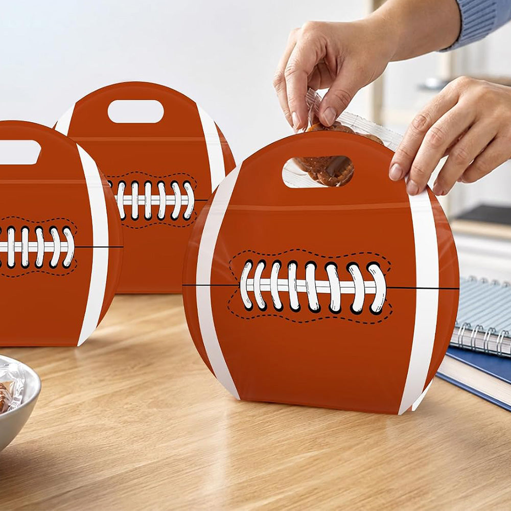 20 Soccer and American Football Resealable Candy Bags with Handles