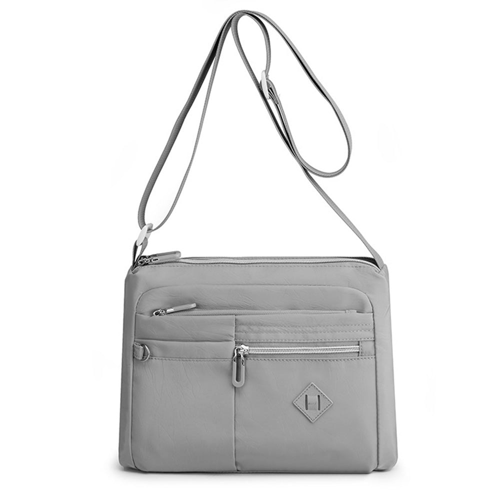 Multi-Pocket Splash-Proof Nylon Crossbody Shoulder Bag