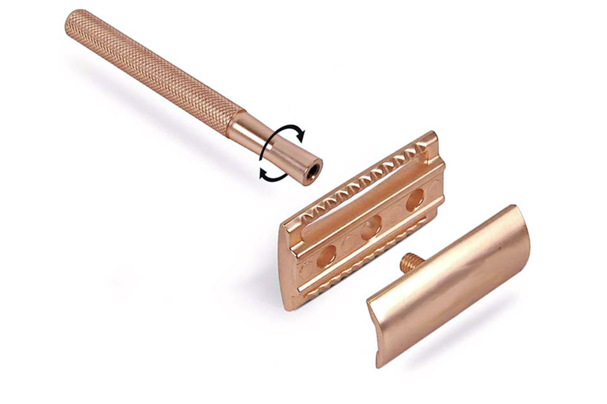 Matte Double Edge Manual Razor With 10 Blades For Men