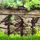 3Pcs Metal Fairy Silhouette Statue Sculpture Garden Yard Decorative Stake