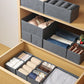 6Pcs Foldable Drawer Organizer Sock Underwear Storage Box with Zipper