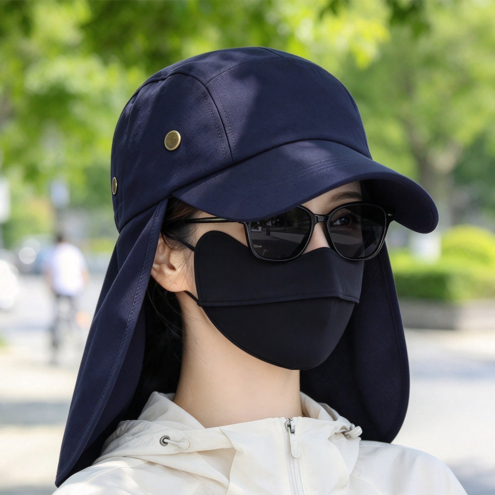 Summer Sun Hat Baseball Cap with Wide Brim and Extended Visor