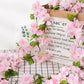 4Pcs Sakura Vine Artificial Silk Hanging Garland 2.3 m for Wedding and Home Decoration