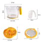 2Pcs 4-in-1 Citrus Squeezer Multifunctional Manual Juicer Measuring Cup