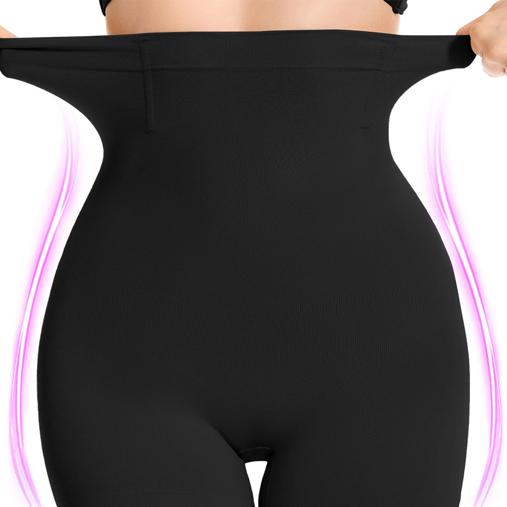 Seamless Shapewear Tummy Control Short High Waist Shapewear Short for Women-Black