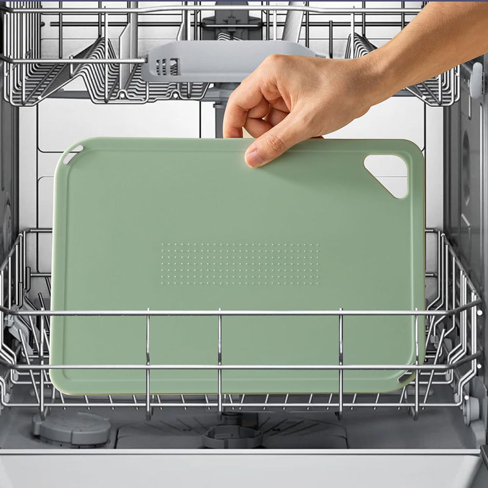3 PCS Plastic Cutting Board Set with Hanging Loop Non Slip PP Chopping Board for Home