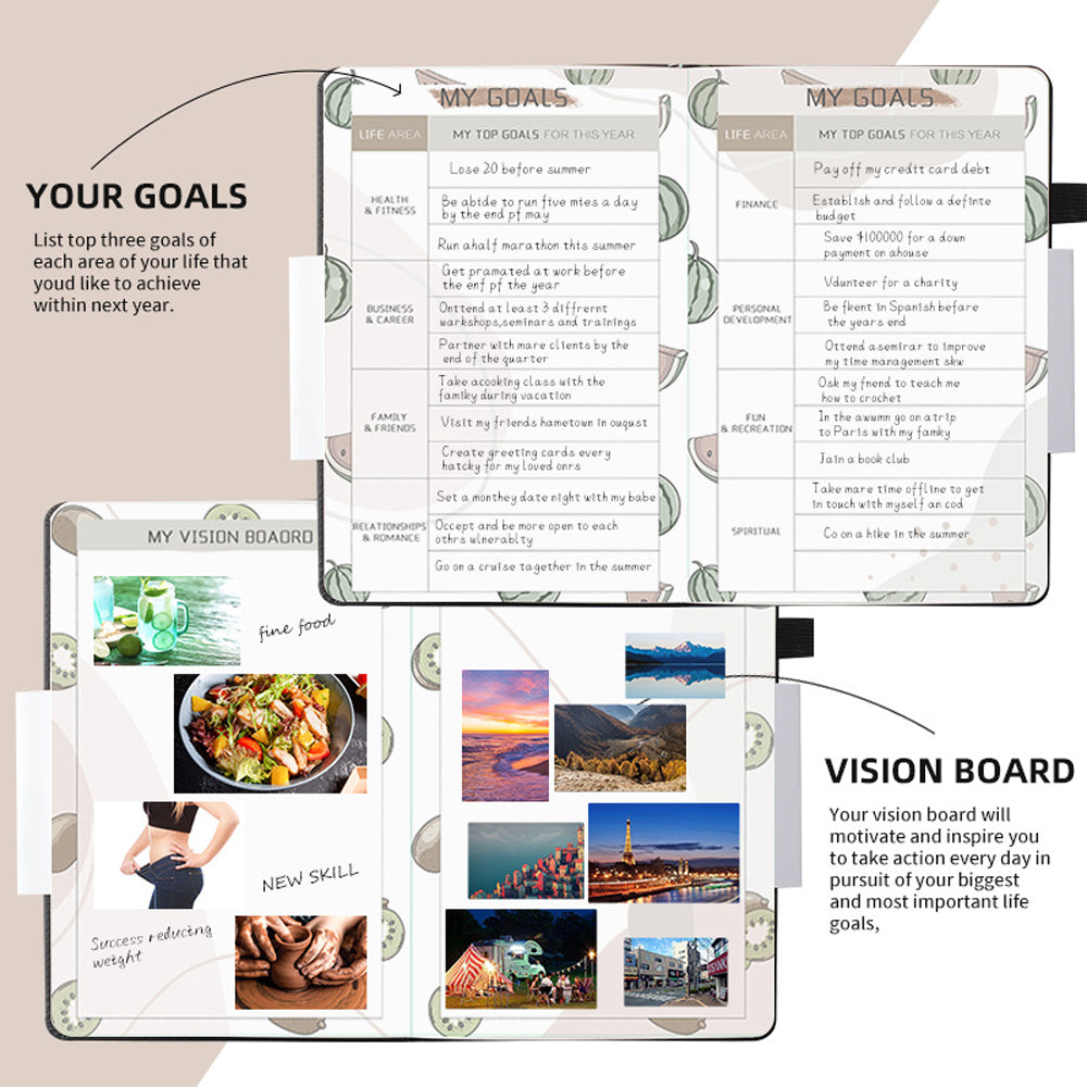 2024 Weekly Monthly A5 Planner with Tabs and Inner Pocket