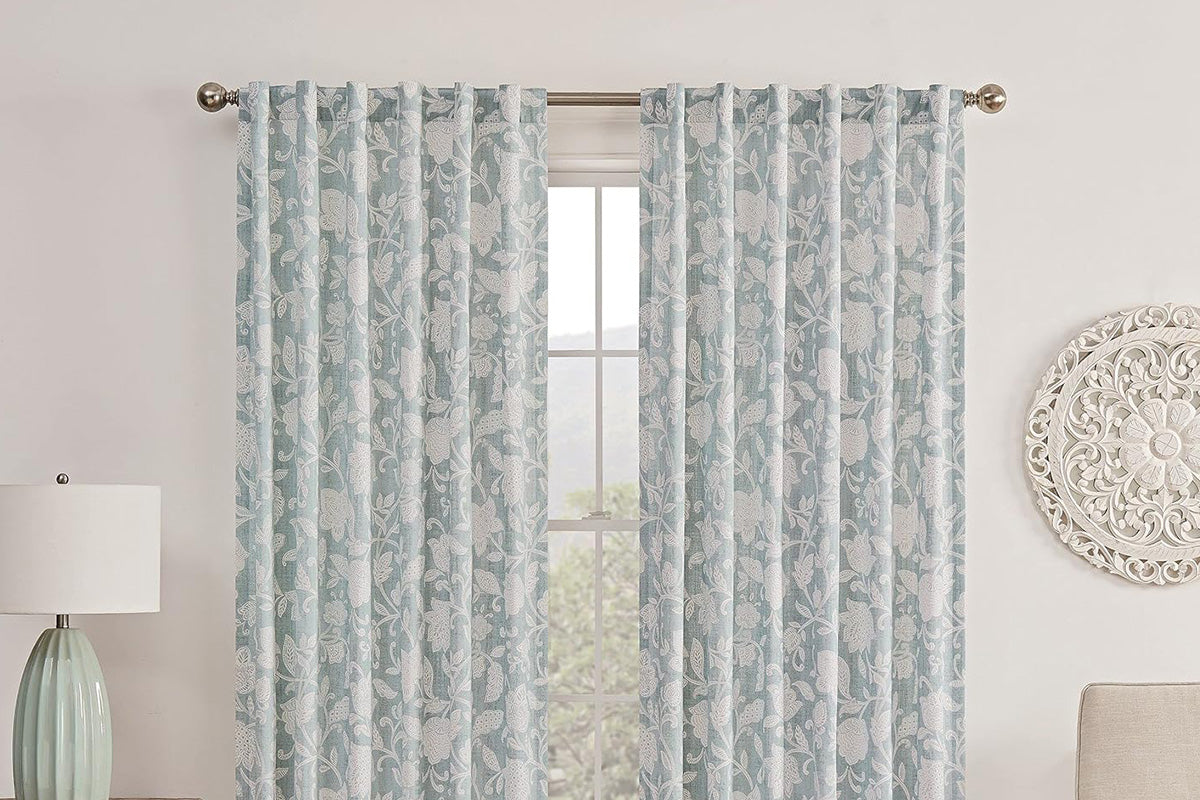 2PCS Curtain Rod Brackets Adjustable Wall Mounts Hang Curtain Rod Holders
