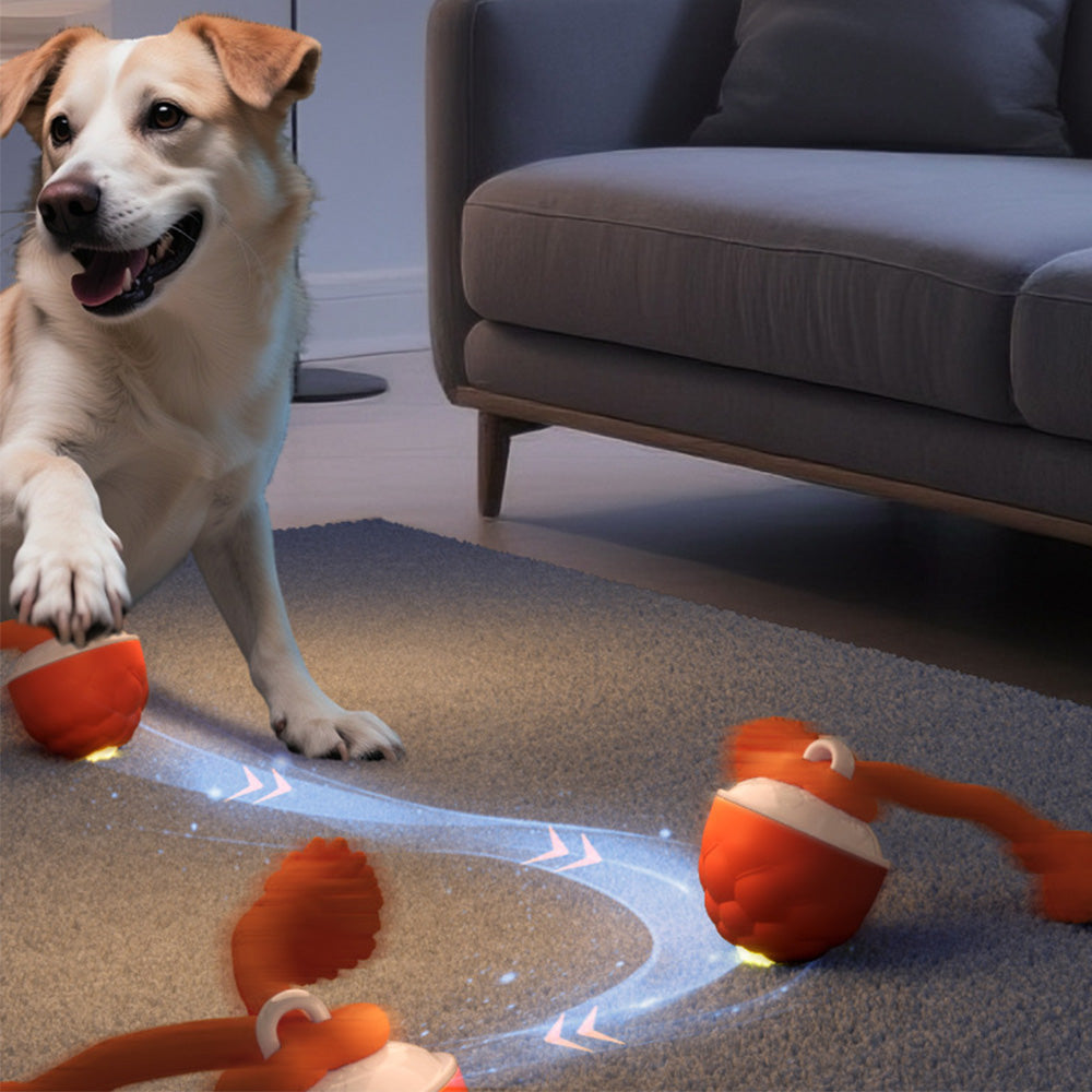 Interactive Dog Toys Touch Activated Bouncing And Jumping Dog Ball With Rope