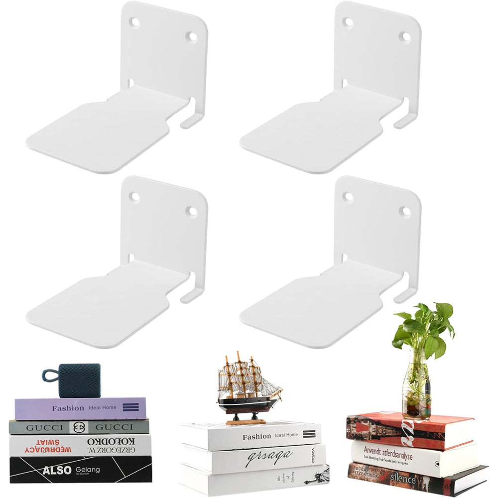 Invisible Floating Bookshelf Brackets Wall Mounted Shelving Book