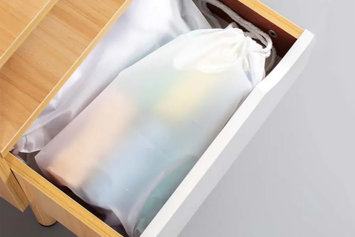 Clear Shoe Bags for Travel Waterproof Dustproof Drawstring Shoe Bags for Packing