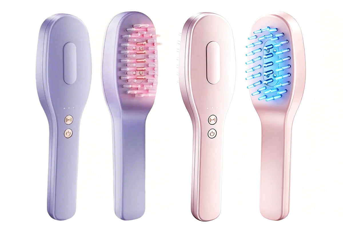 Scalp Massage Comb with Red and Blue Light
