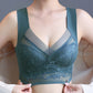 Women V Neck Floral Lace Seamless Bra