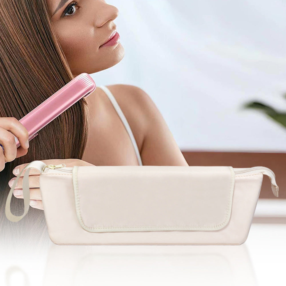 Hot Hair Tools Travel Bag with Heat Resistant Mat for Curling Iron Straightener