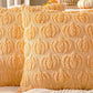 Fall Pillow Covers Halloween Pumpkins Faux Fur Pillowcase for Chair Sofa-Brown