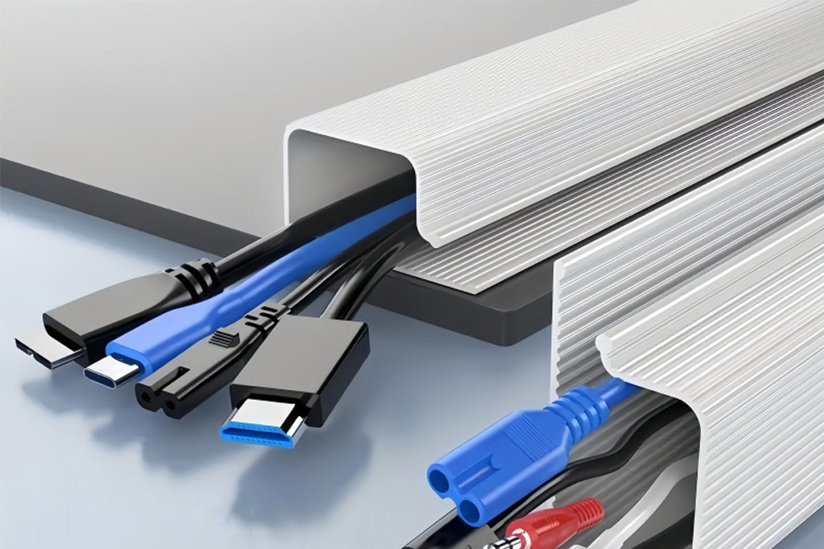 40cm Under Desk Cable Management Adhesive Mount Cord Organizer For Desk
