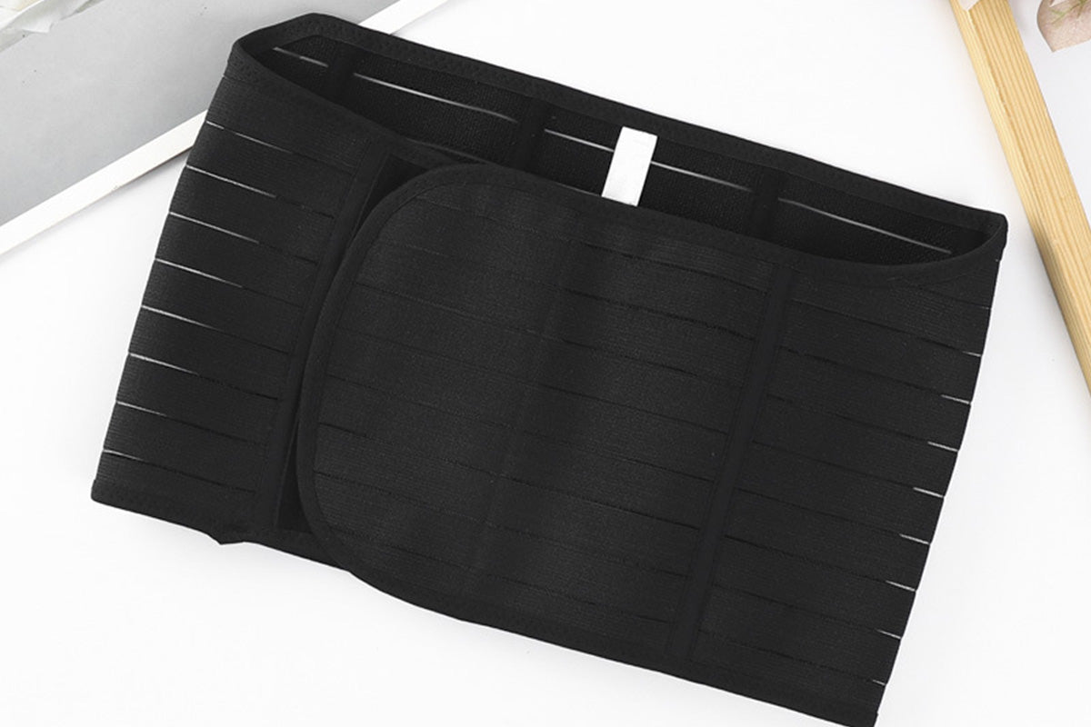 3 in 1 Postpartum Belly Band Waist Shapewear Recovery Girdle After Birth Support-Black