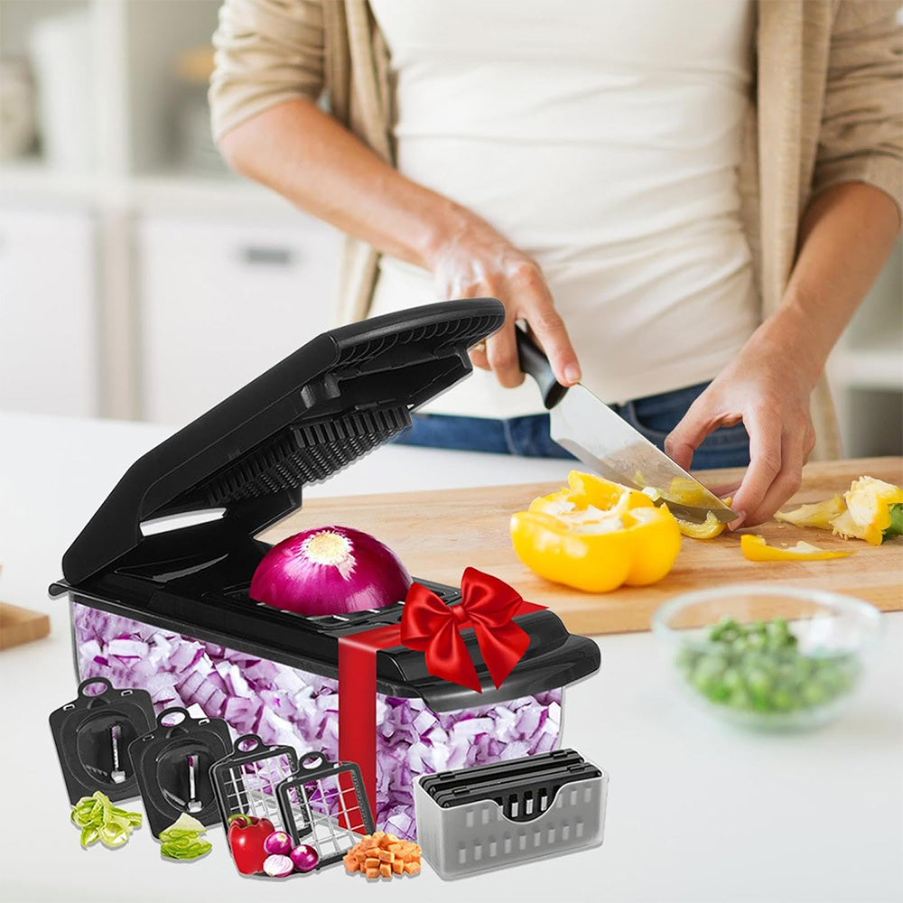 Vegetable Chopper with Container Mandoline Slicer for Kitchen Salad Prep
