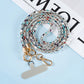 Rhinestone Crossbody Phone Lanyard with Wrist Strap and Locking Clips